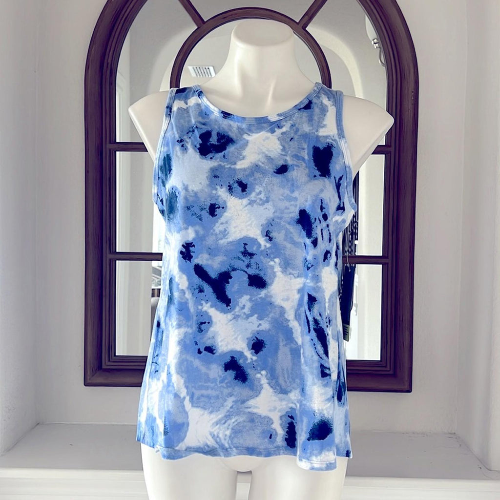 ID-Ideology Printed Tie Back Tank Top, Radial Lavender, Size S New w/Tag