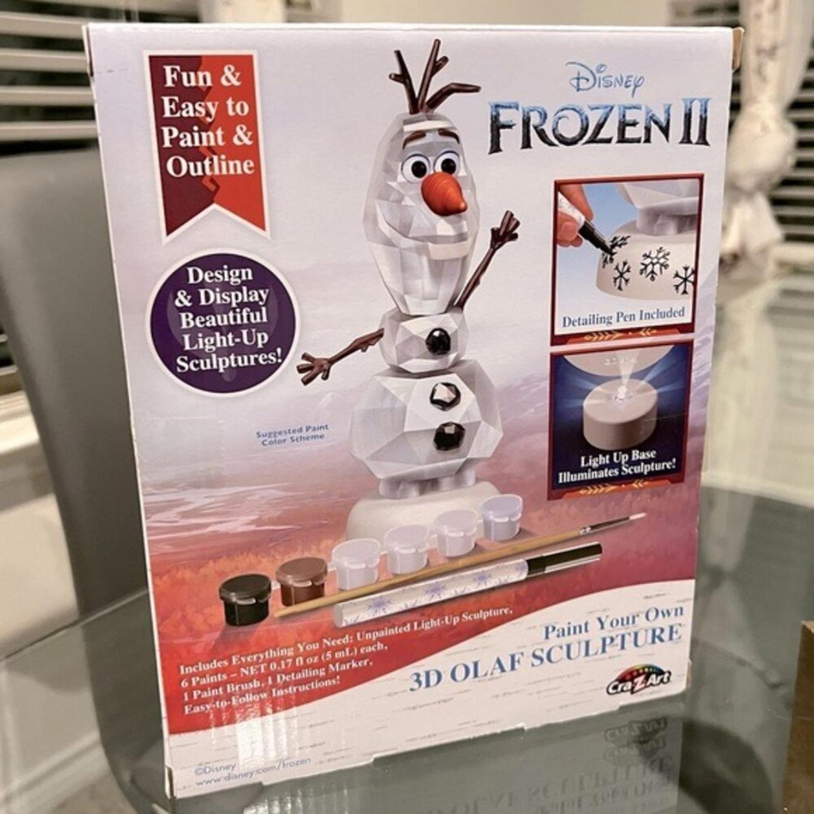 Disney Frozen II Paint Your Own 3D Olaf Sculpture NEW