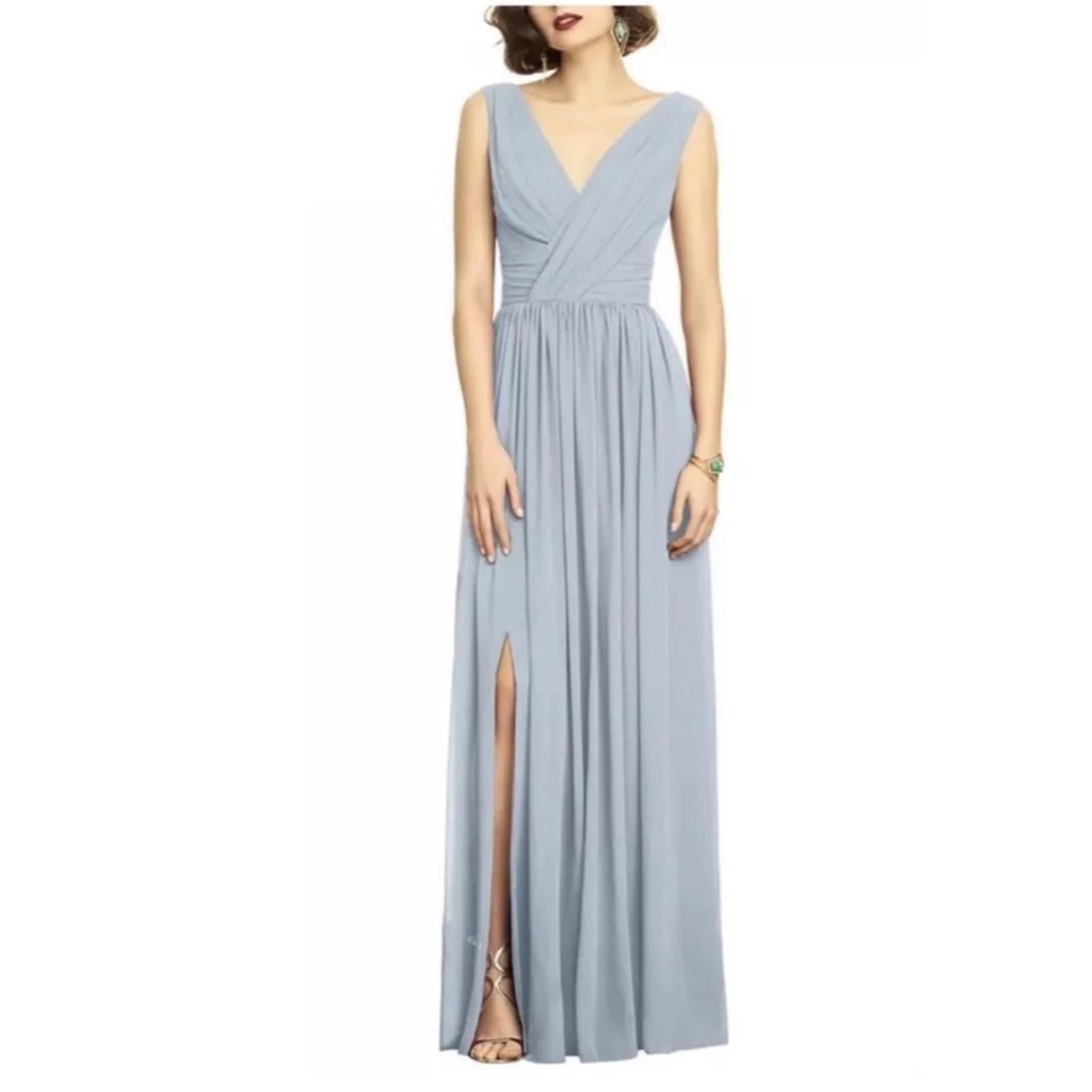 NEW Dessy Collection Surplice Ruched Chiffon Gown, Size 16, New w/o Tag $273