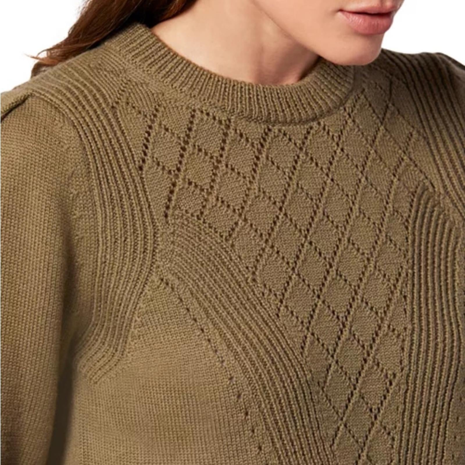 Joie Iena Pointelle Knit Sweater in Stone Grey Size XS New w/Tag $328