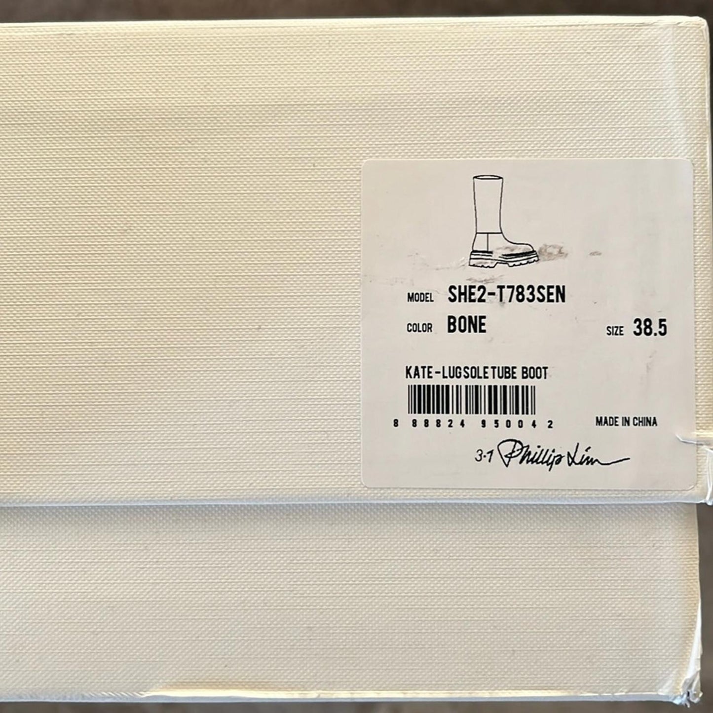 3.1 Phillip Lim Kate Tall Boots in White, NEW, w/Dust Bag, Size 38.5