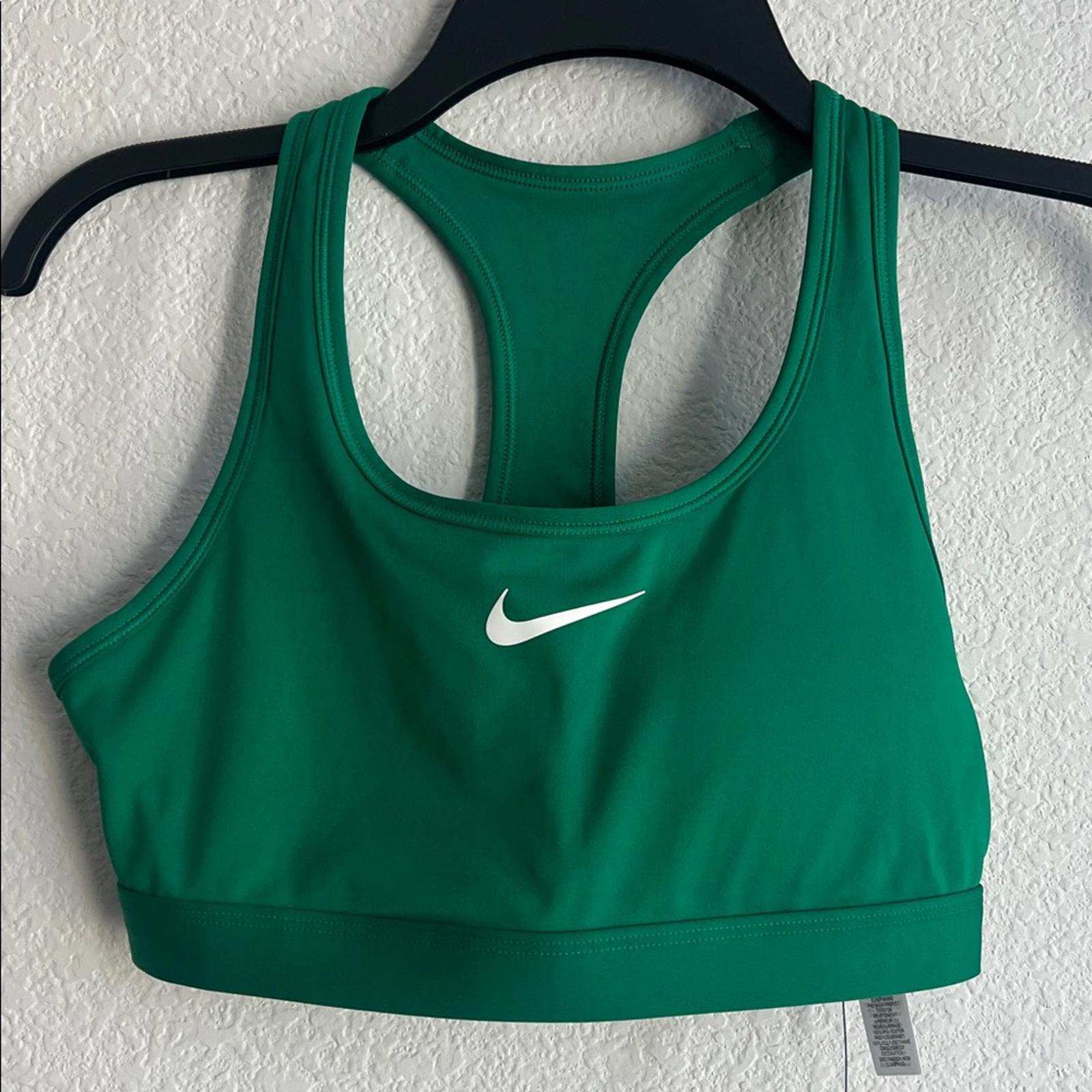 Nike Swoosh Logo Medium-Support Padded Sport Bra in Green, Size S, NWT