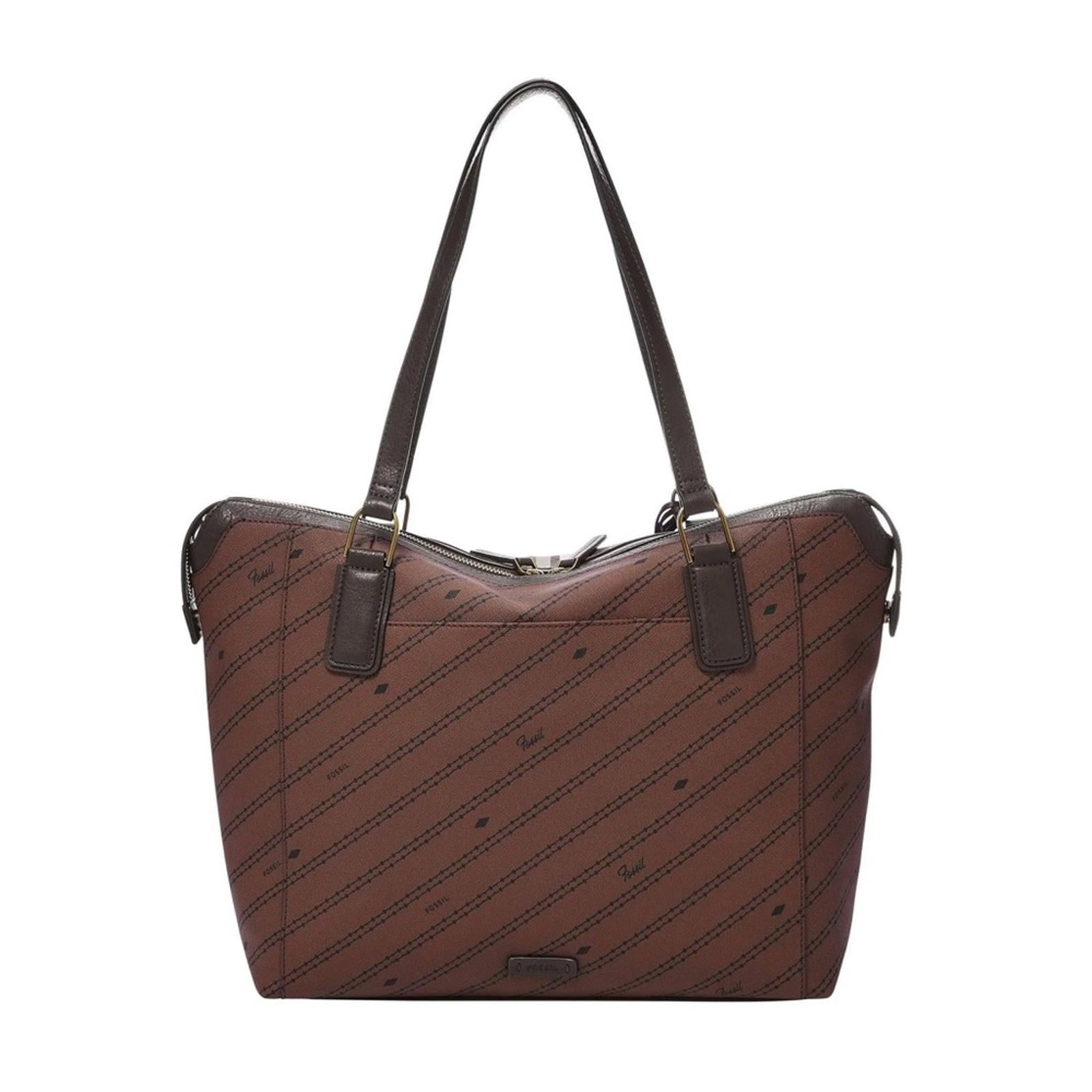 Fossil Women's Jacqueline Tote Bag in Brown, New w/Tag Retail €259
