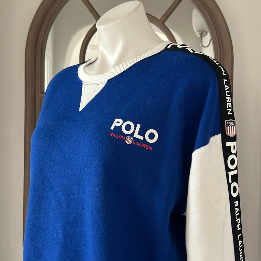RARE* Polo Ralph Lauren Long Sleeve Rétro Dress in Blue, Size M New w/Tag $348