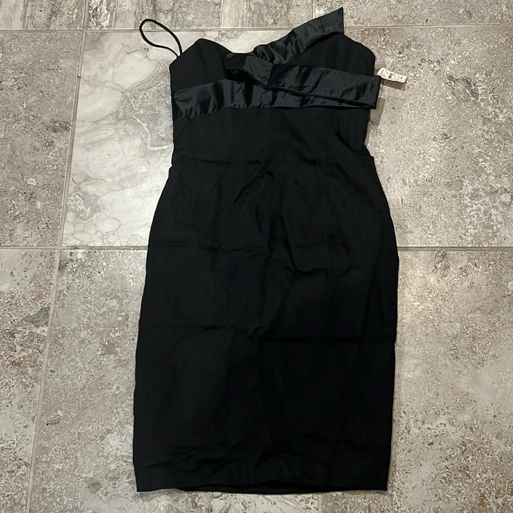 Angel Sanchez Perfect Strapless Little Black Dress Size 8, New w/Tag Retail $885