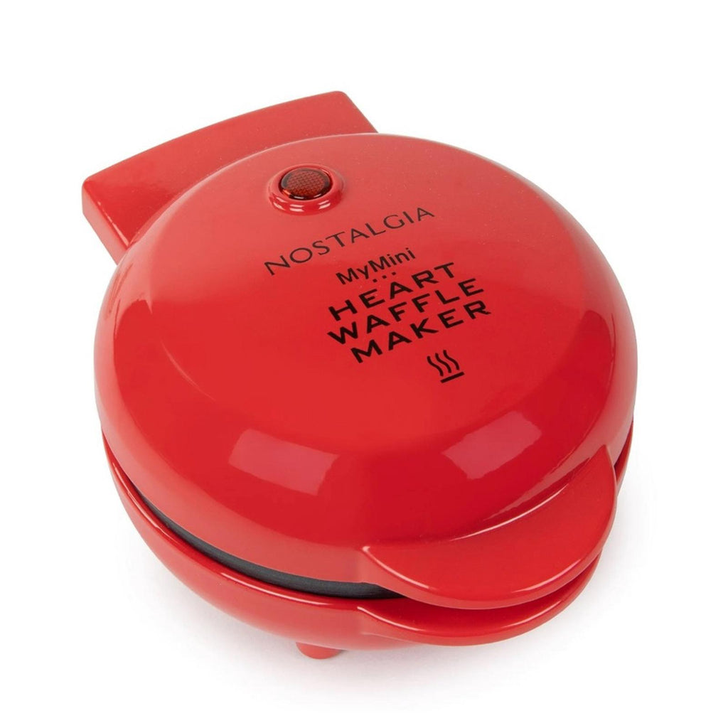 Nostalgia MyMini Heart Waffle Maker, Red New in Box
