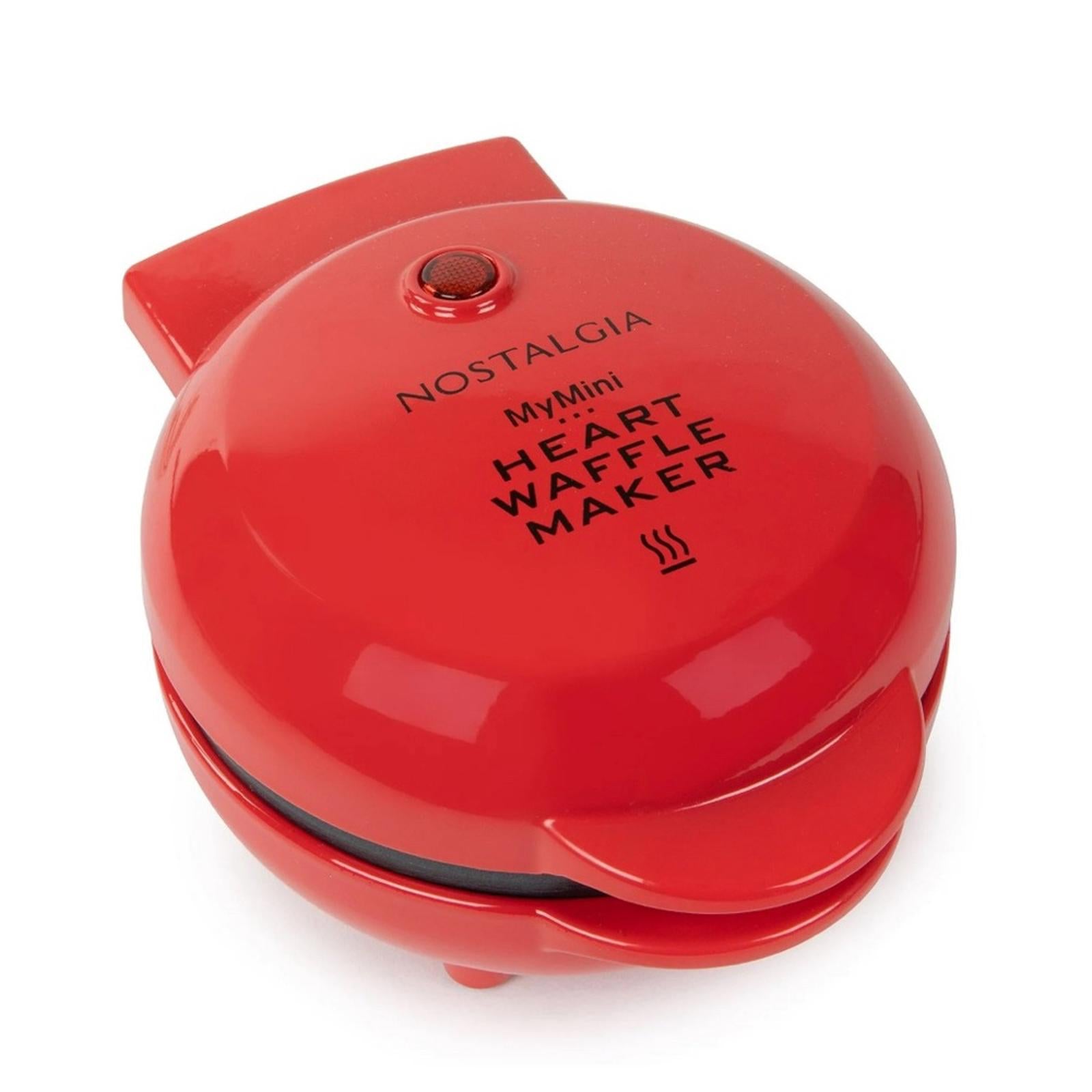 Nostalgia MyMini Heart Waffle Maker, Red New in Box