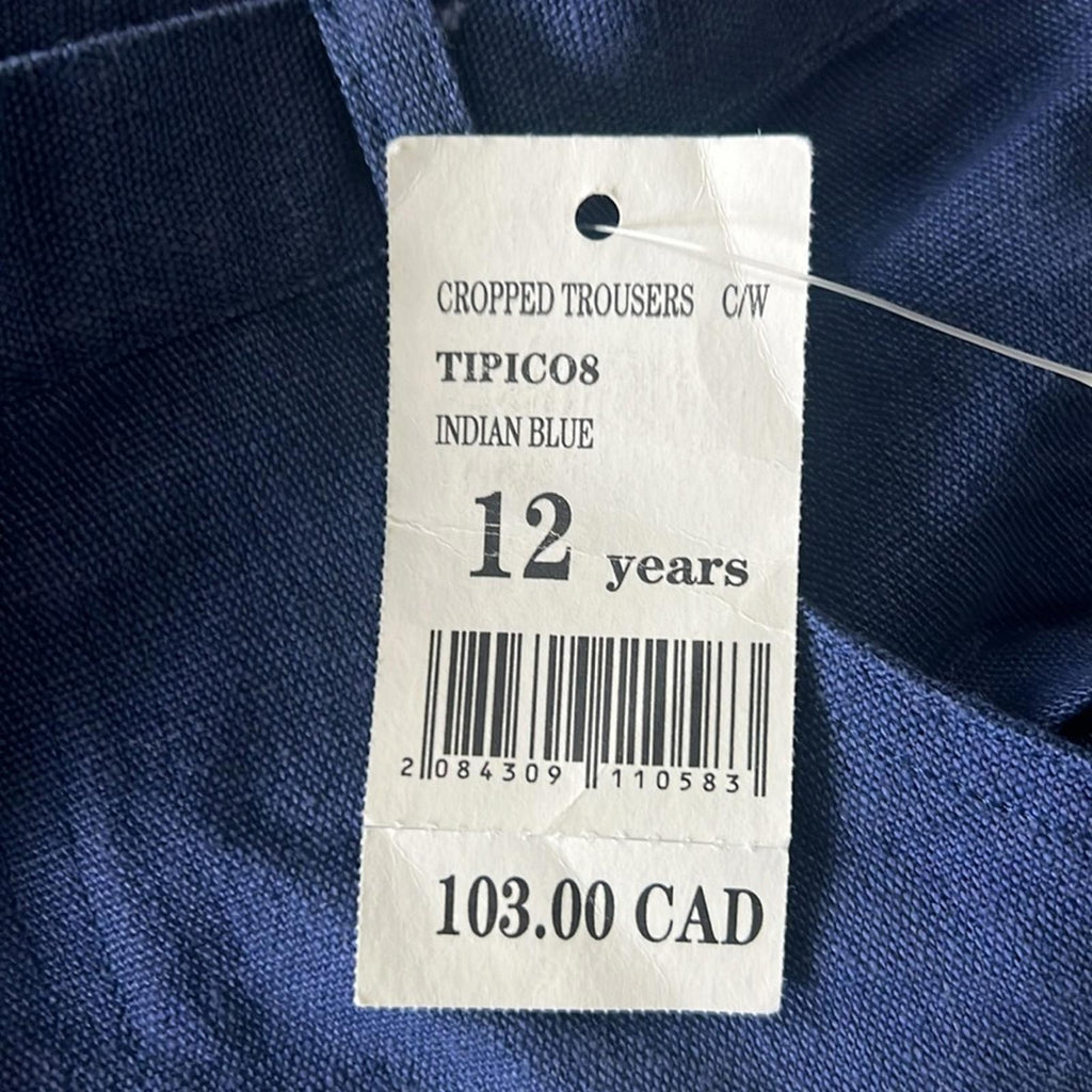 Jacadi Woven Blue Casual Bottoms in a Relaxed Fit, NWT, Girl’s Size 12