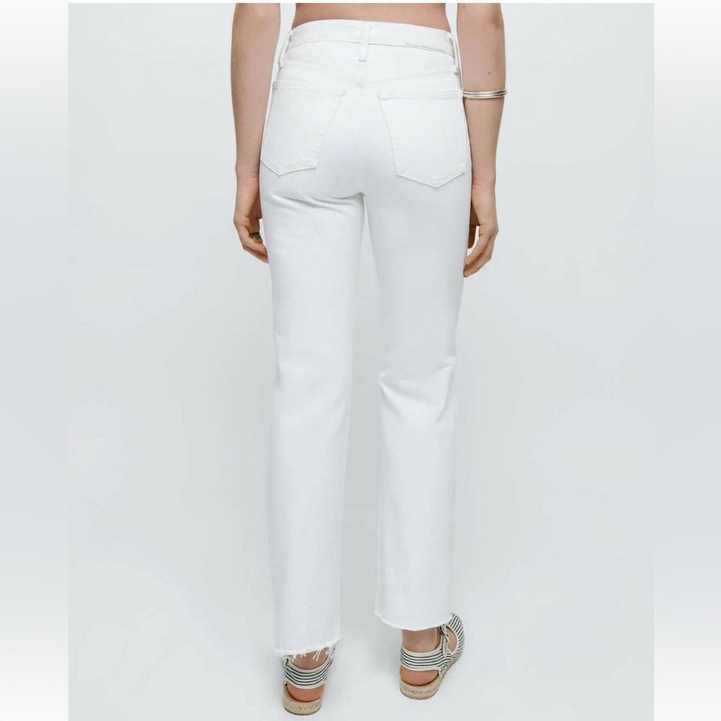 RE/DONE 70s Stove Pipe White Destroyed Jeans, Size 31 Retail $295 - NWT
