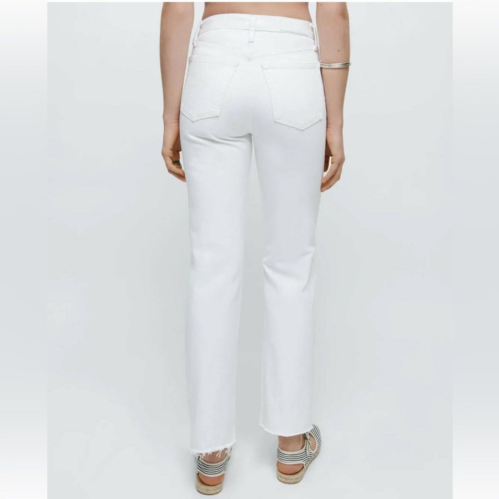 RE/DONE 70s Stove Pipe White Destroyed Jeans, Size 31 Retail $295 - NWT