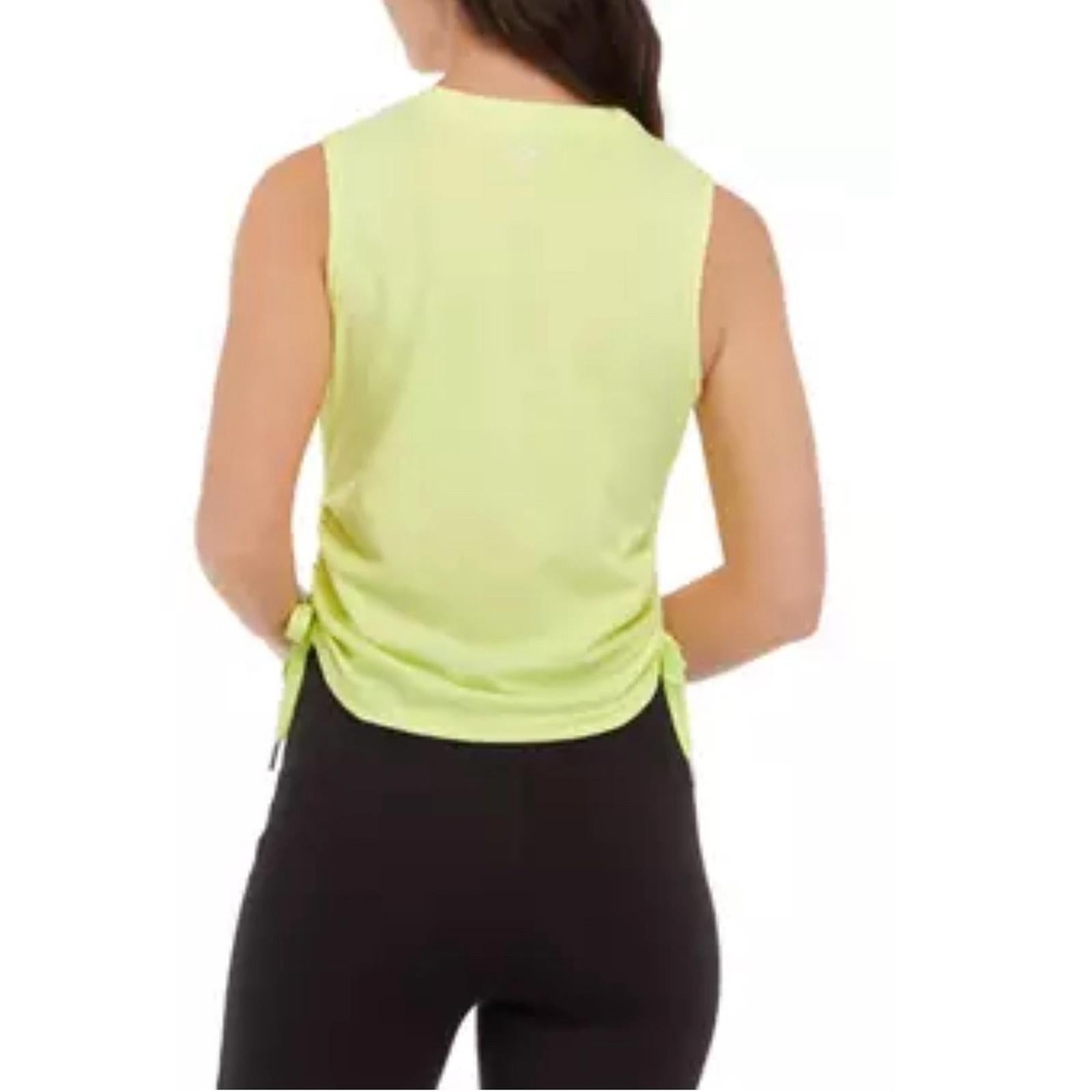Calvin Klein Ruched Side Tie Tank Top Green, Size S New w/Tag