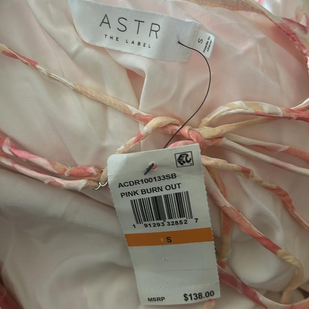 ASTR the Label Women's Gaia Dress, Pink Burn Out Size S New w/Tag