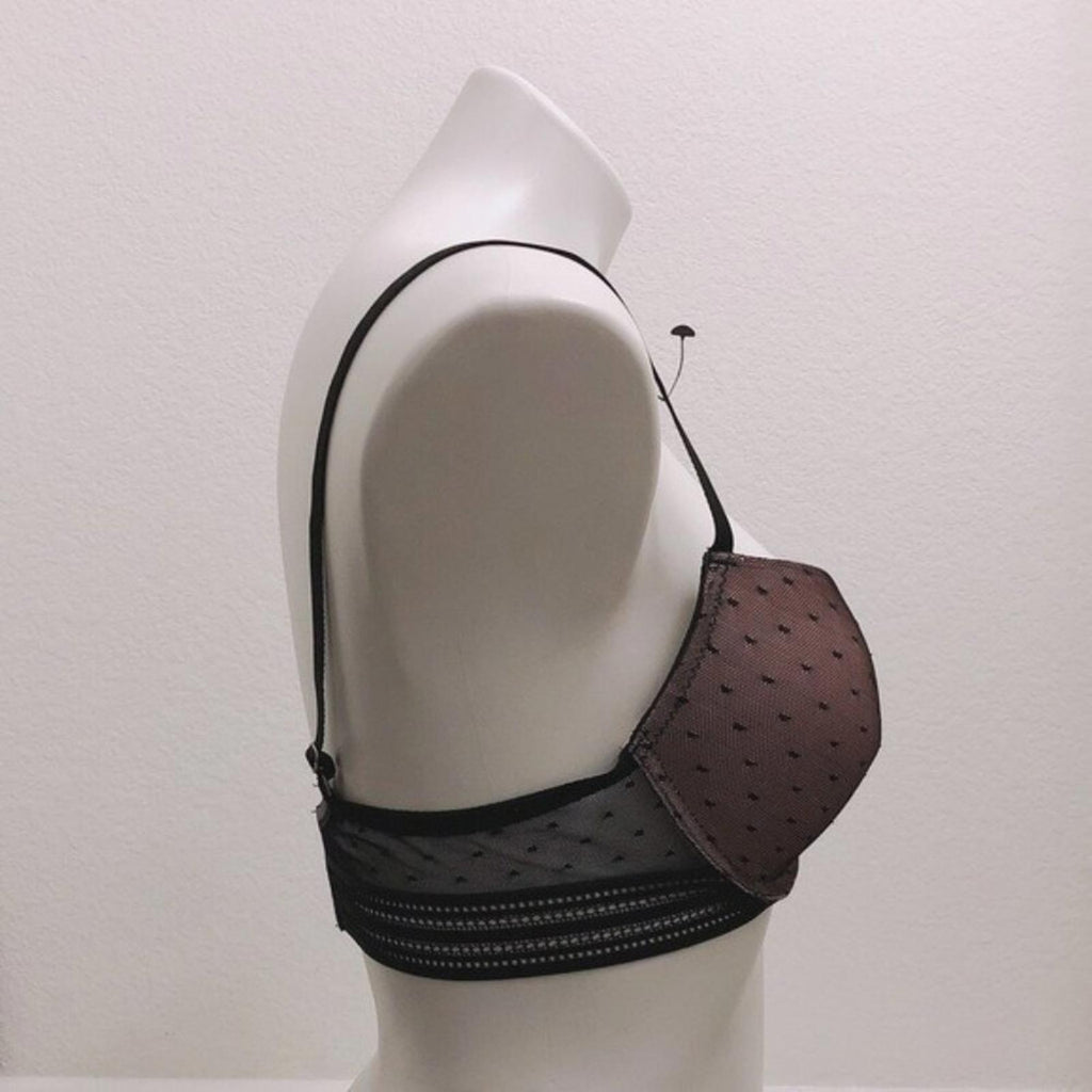 Vince Camuto Push Up Bra Black Lace Nude Back Closure Size 36C New w/Tag
