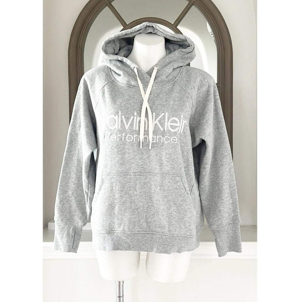 Calvin Klein Performance Hoodie in Heather Grey, Size L