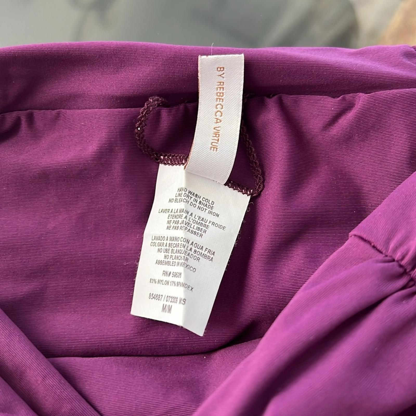 NEW BECCA High-Waist Scrunched Bikini Bottom, Purple New w/o Tag