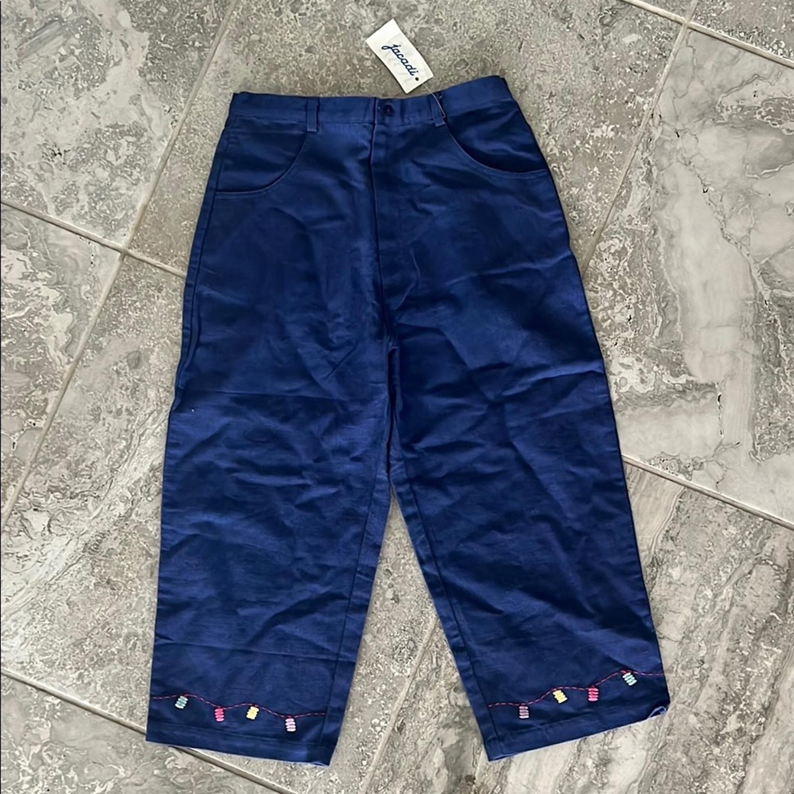 Jacadi Woven Blue Casual Bottoms in a Relaxed Fit, NWT, Girl’s Size 12