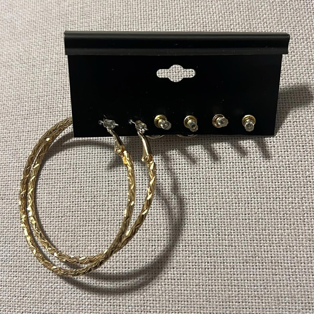 G by Gennaro 3-Pairs of Earrings, New w/Tag