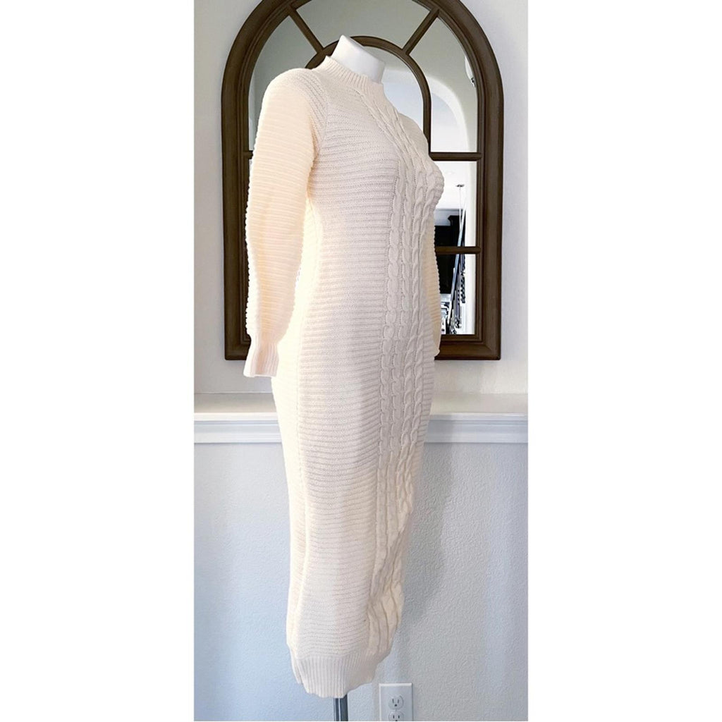 Chic Me Cable Knit Sweater Dress Size S New in Packaging
