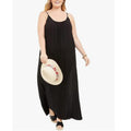 Raviya Black Plus Size Sleeveless Swim Cover-up Maxi Dress, Size 1X