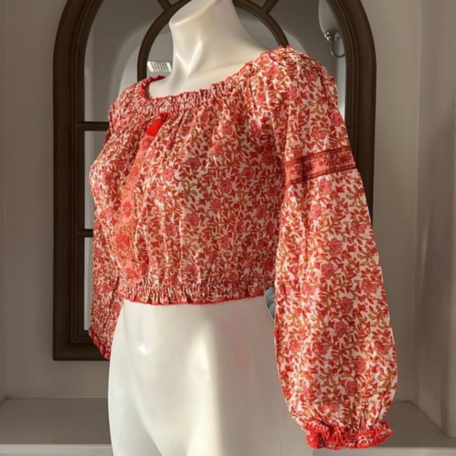 Poupette St. Barth Nana Off the Shoulder Top, Size S NEW w/Tag $140