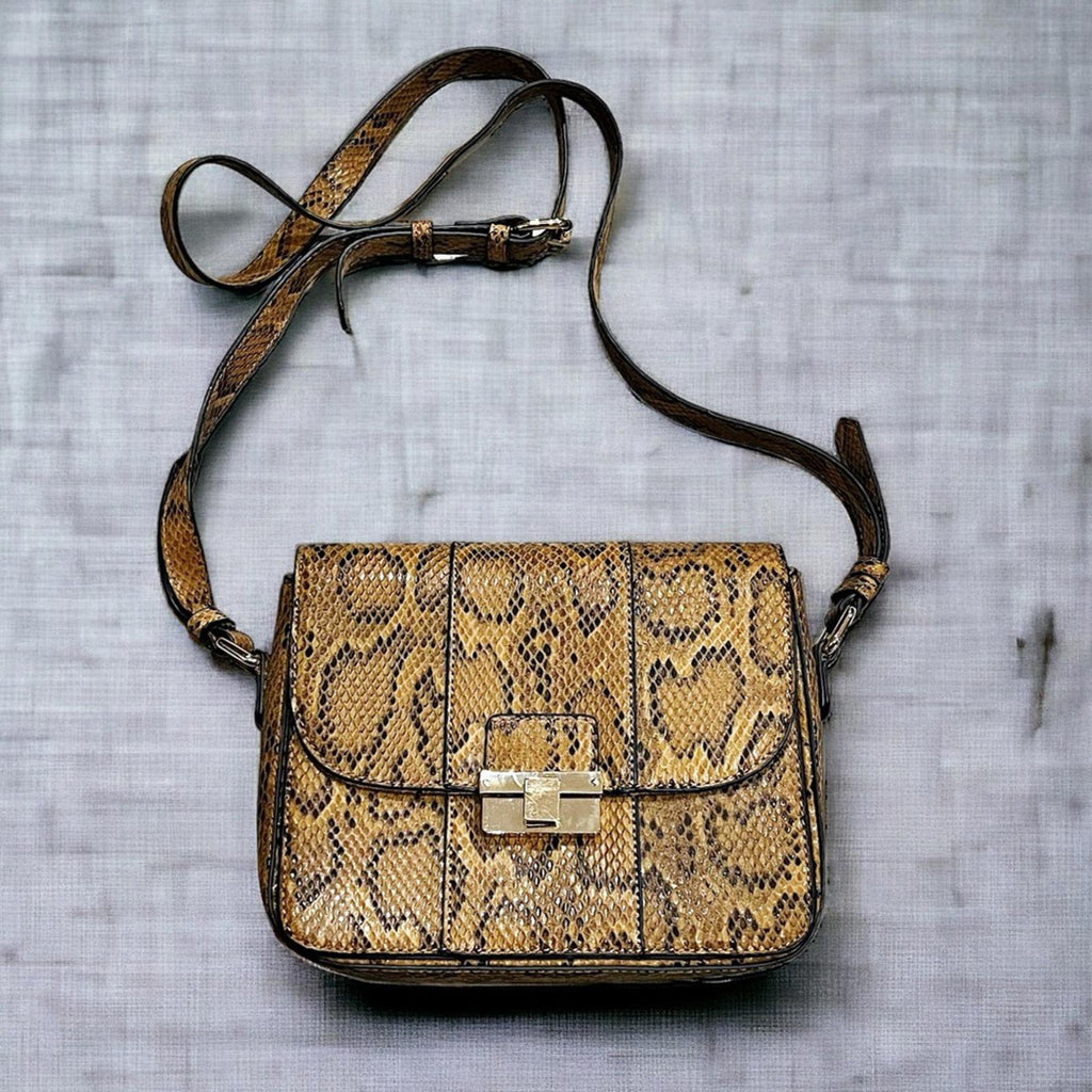 NEXT Crossbody Bag in Brown Snake Print