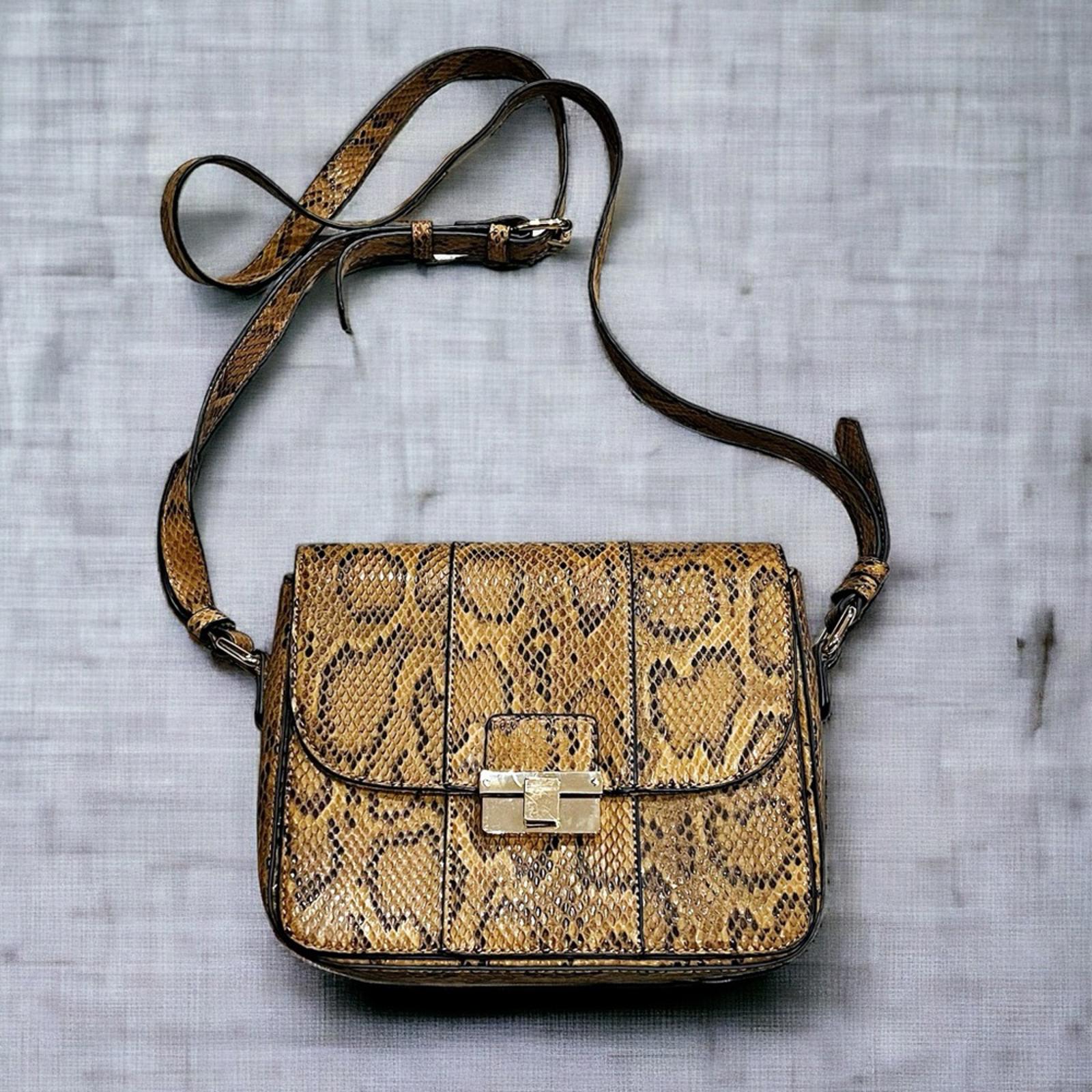 NEXT Crossbody Bag in Brown Snake Print