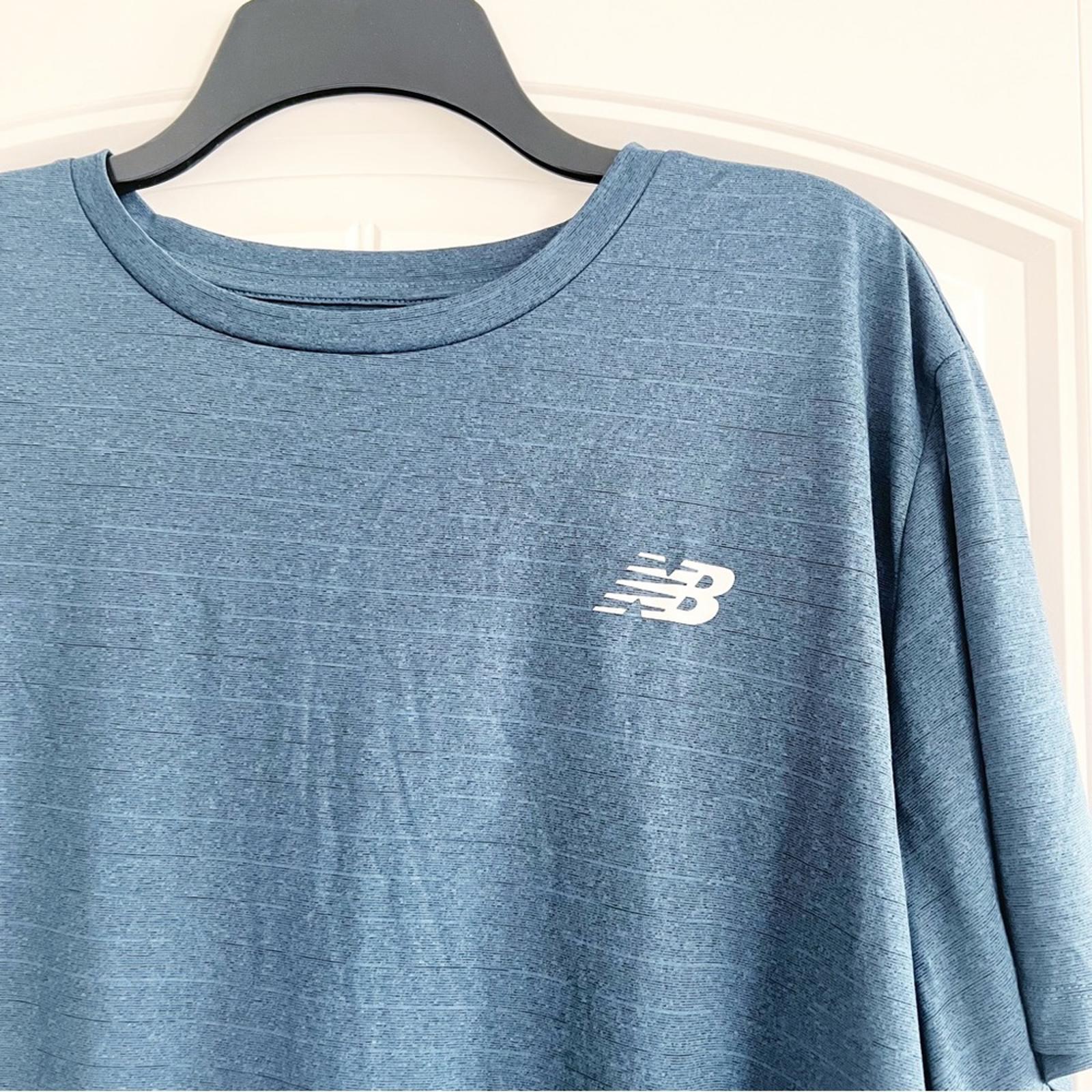 New Balance TEAL BLUE Sport Tech Short Sleeve Shirt, Size 2XL New w/Tag