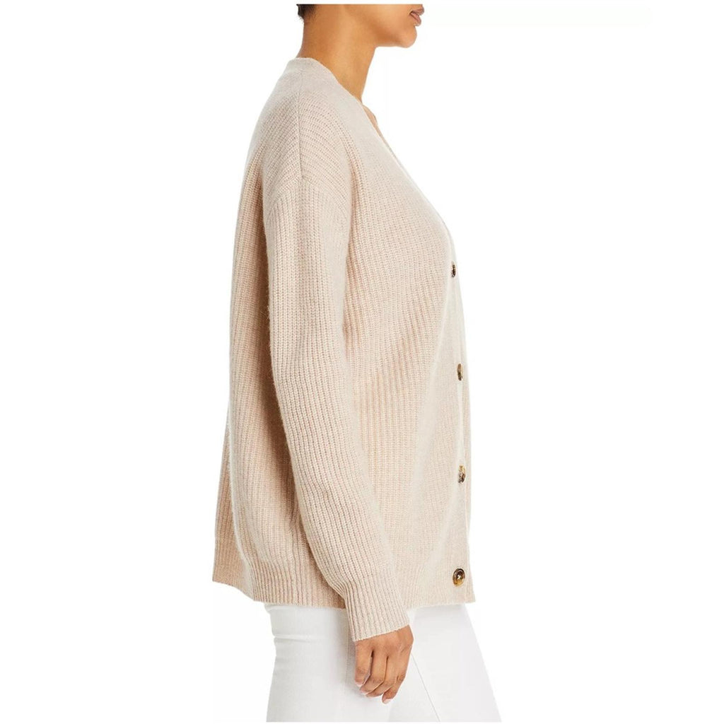 C by Bloomingdale's Cashmere Ribbed Oversized Cashmere Cardigan Size L NEW