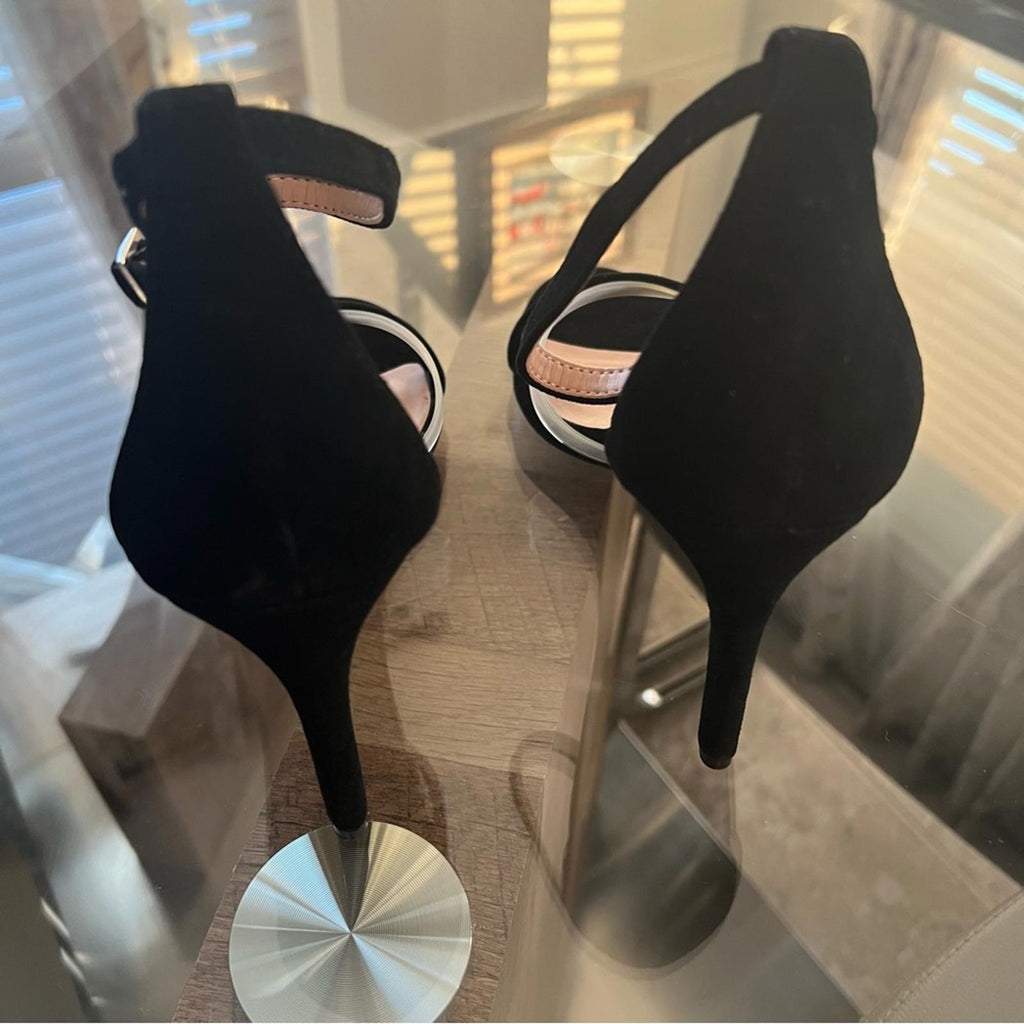 Charles David Leather Suede Pumps Sandals, Black Size 8 New w/o Box SOLD OUT!
