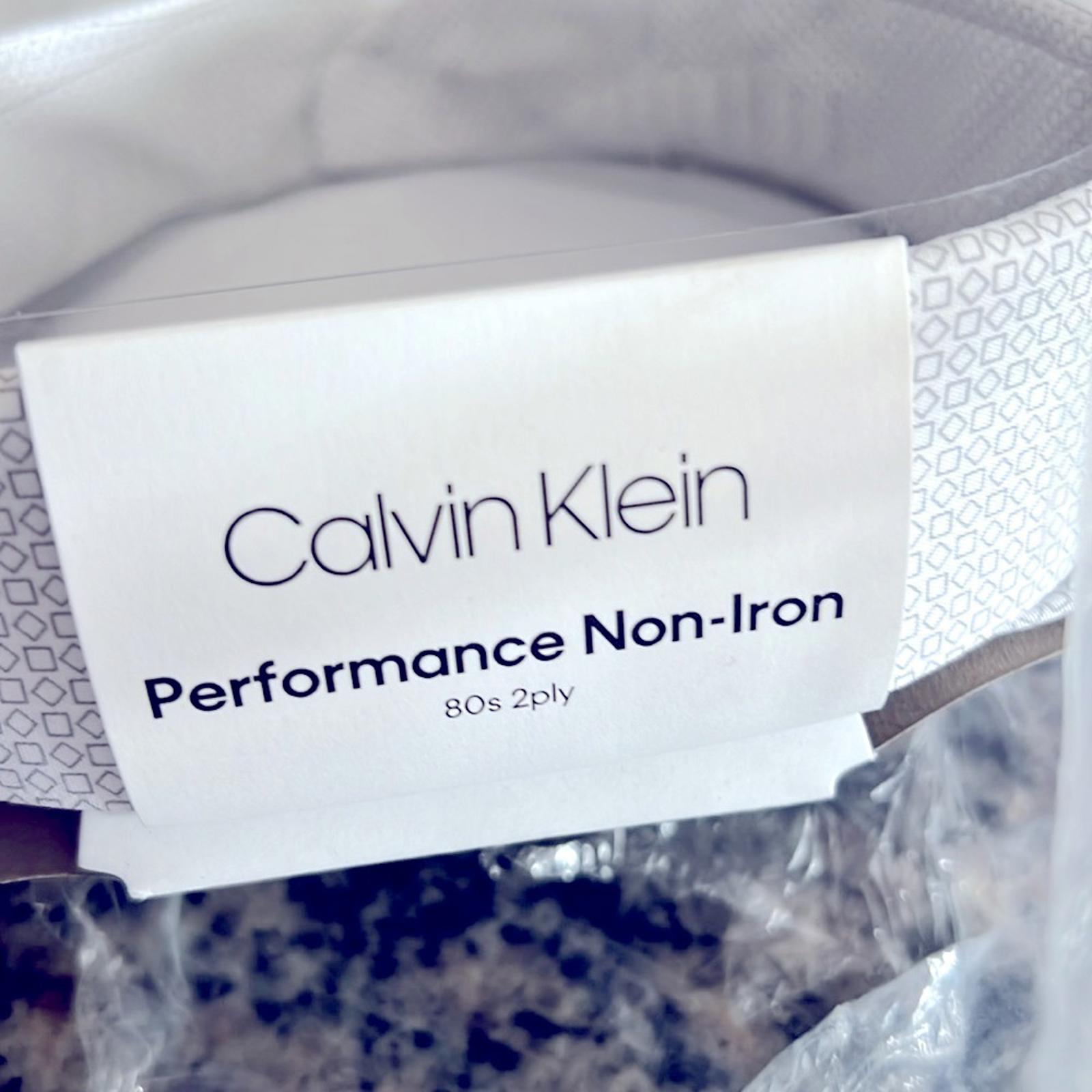Calvin Klein Slim-Fit Performance Non-Iron Dress Shirt, Size 19 (34/35) XXXL NEW