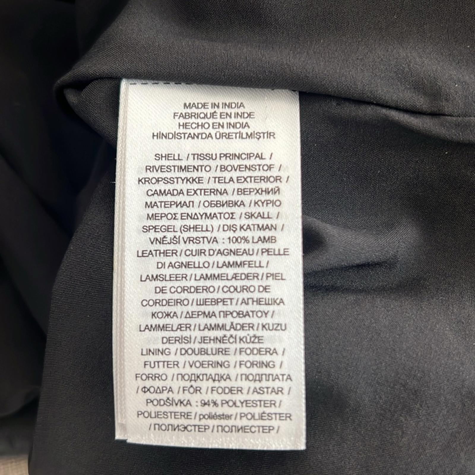 Ralph Lauren Double-Breasted Lambskin Blazer in Black, Size 14 New w/Tag $795
