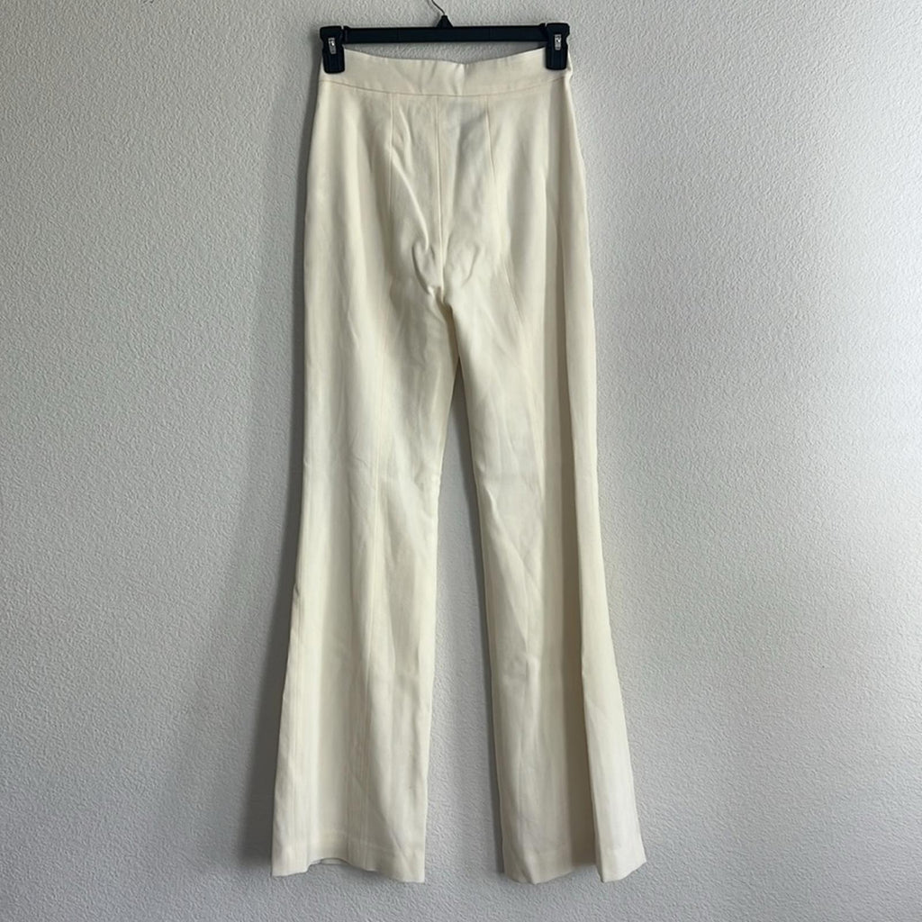 Galvan London Tailored Suit Trousers in Ivory/Cream, NWT, Size 4