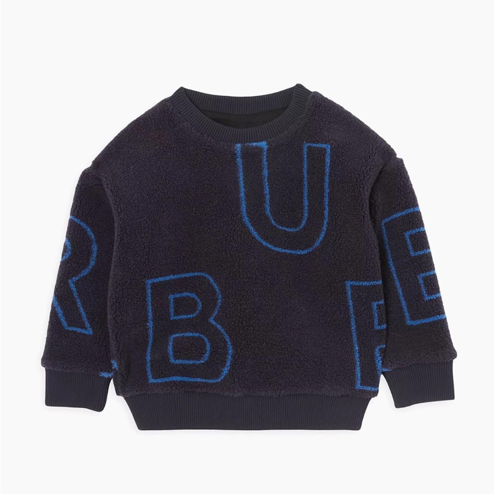 NEW Burberry Edgar Sweater, Blue Black Size 4Y New w/Tag