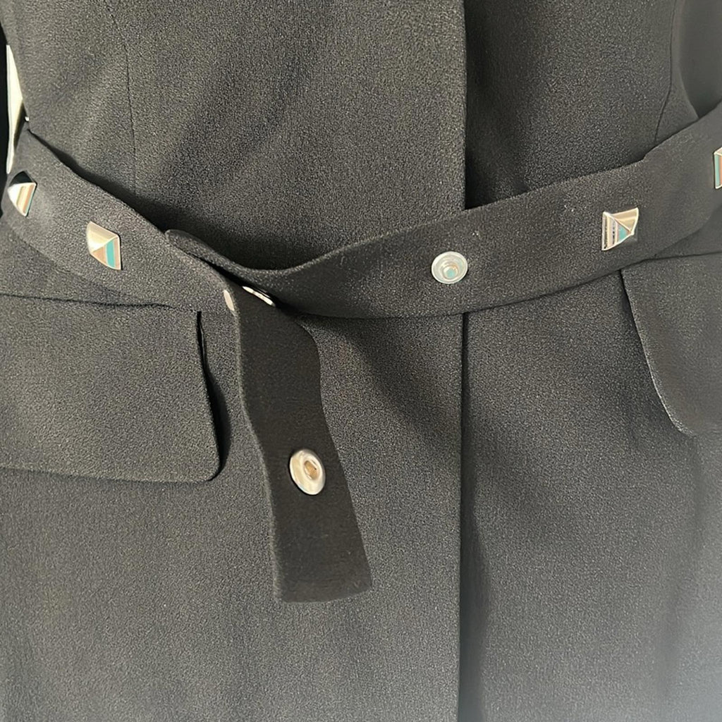 BOSS Jiriva Belted Jacket in Black, Size EU32 | US0 New w/Tag $645 SOLD OUT!