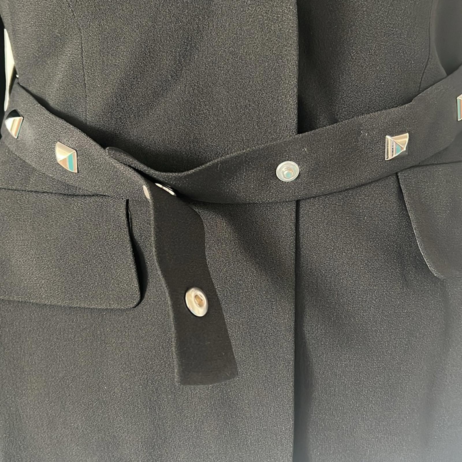 BOSS Jiriva Belted Jacket in Black, Size EU32 | US0 New w/Tag $645 SOLD OUT!