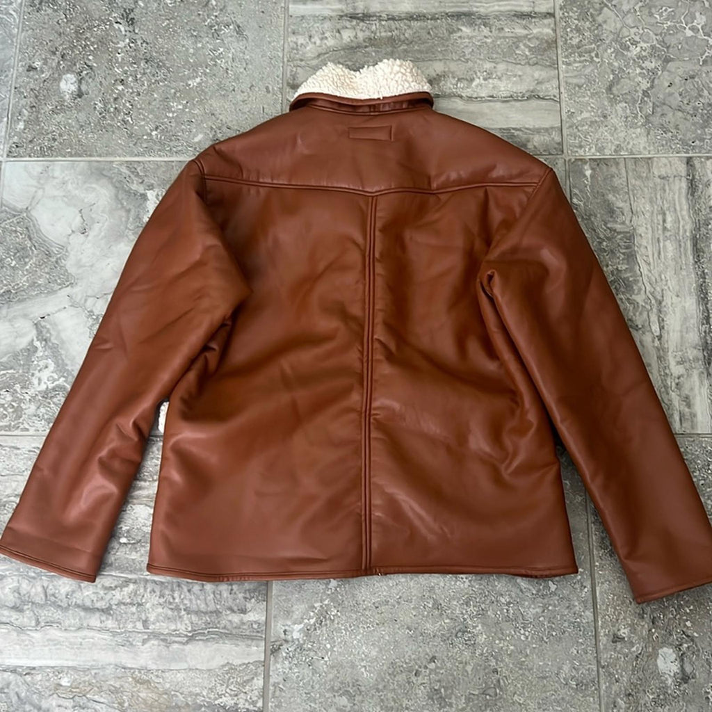 Blank NYC Faux Shearling & Faux Leather Jacket, Rainmaker Size XL New w/Tag