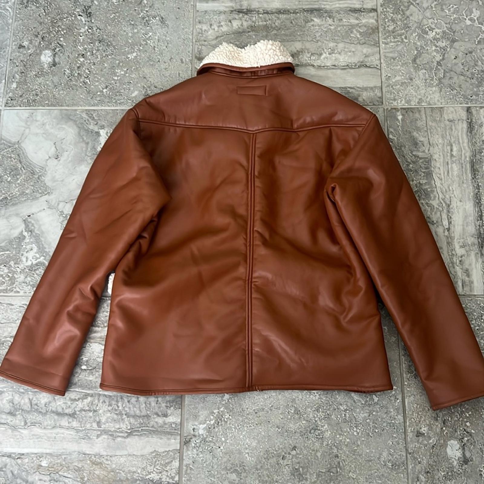 Blank NYC Faux Shearling & Faux Leather Jacket, Rainmaker Size XL New w/Tag