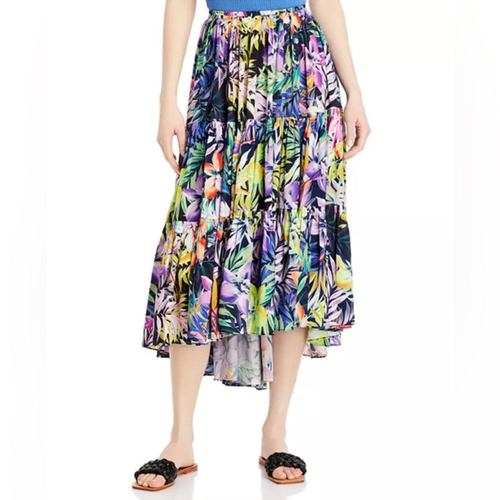 Kobi Halperin Noe Printed High/Low Midi Skirt, NWT, Size XXL
