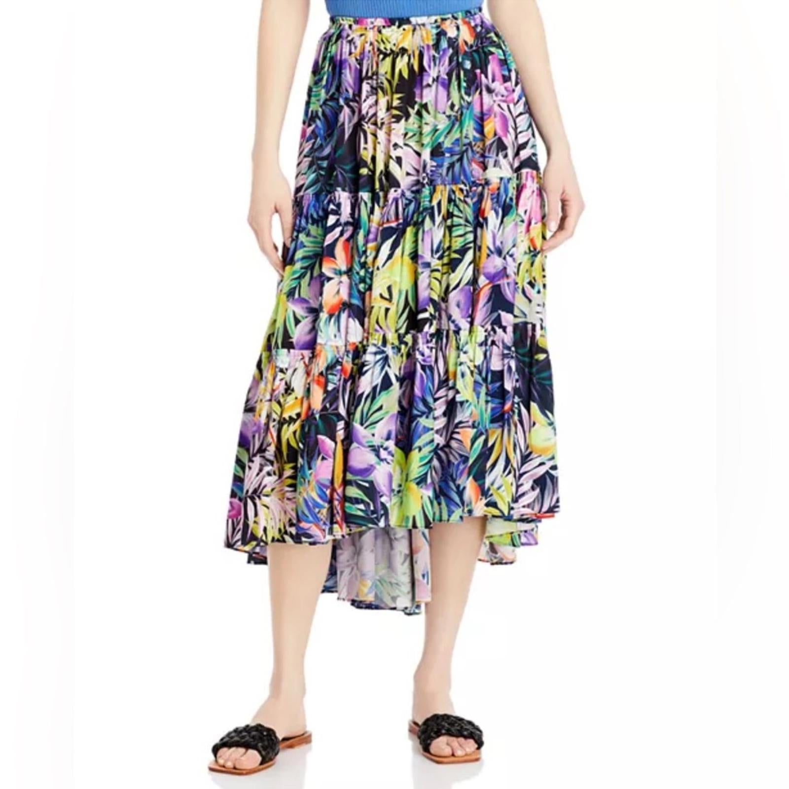Kobi Halperin Noe Printed High/Low Midi Skirt, NWT, Size XXL