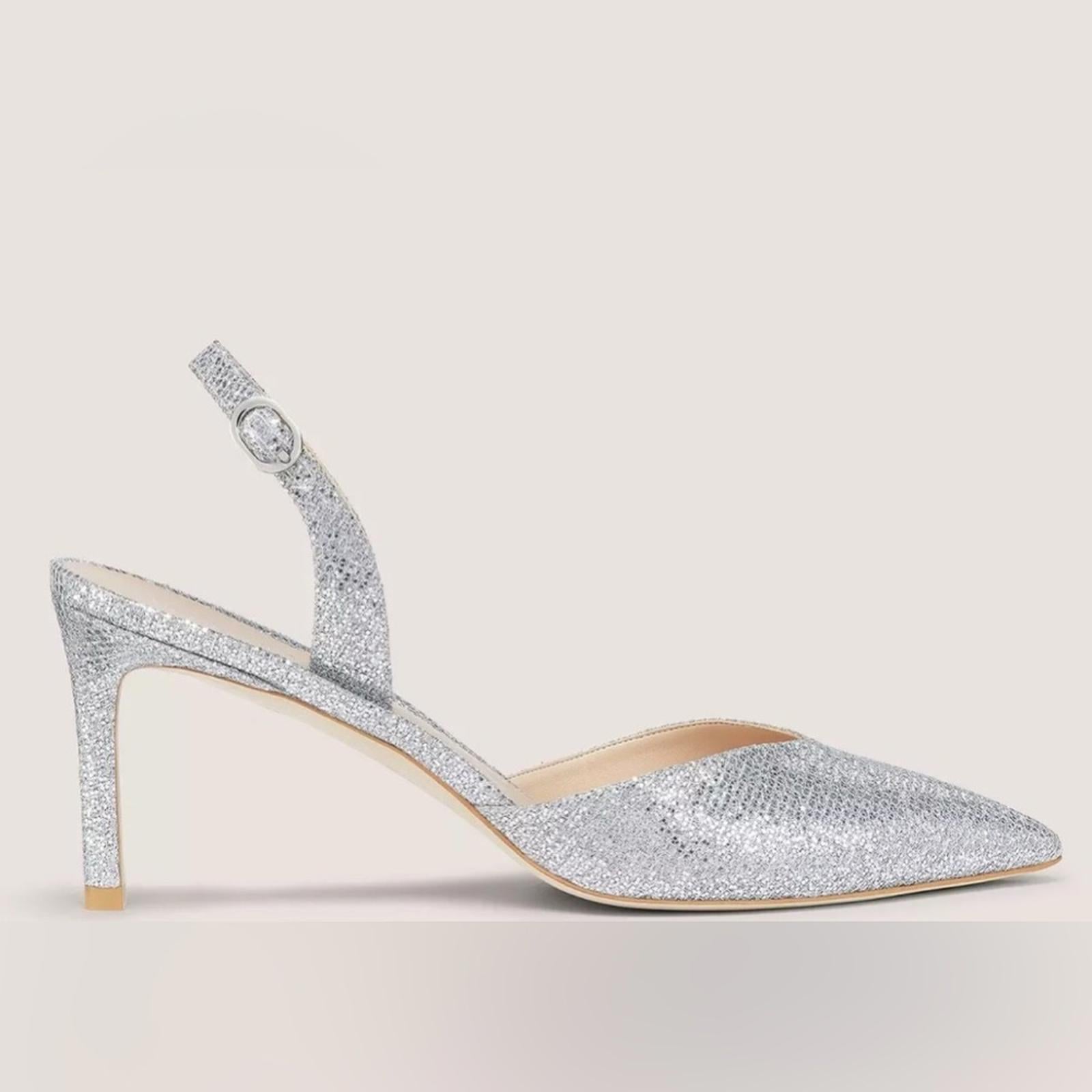 Stuart Weitzman Julia 75 Sling Pump Crystal Size 40.5|10 New in Box