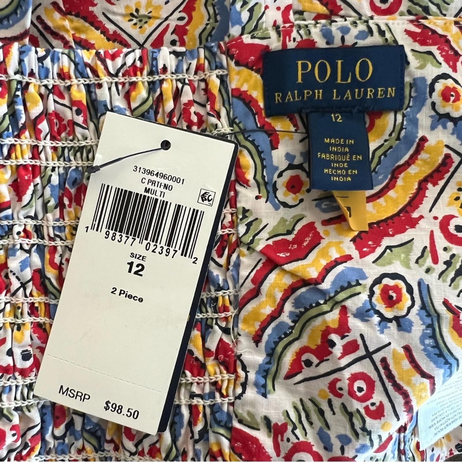 Polo Ralph Lauren Girls' Riviera-Print Top & Short Set, Size 12, NWT