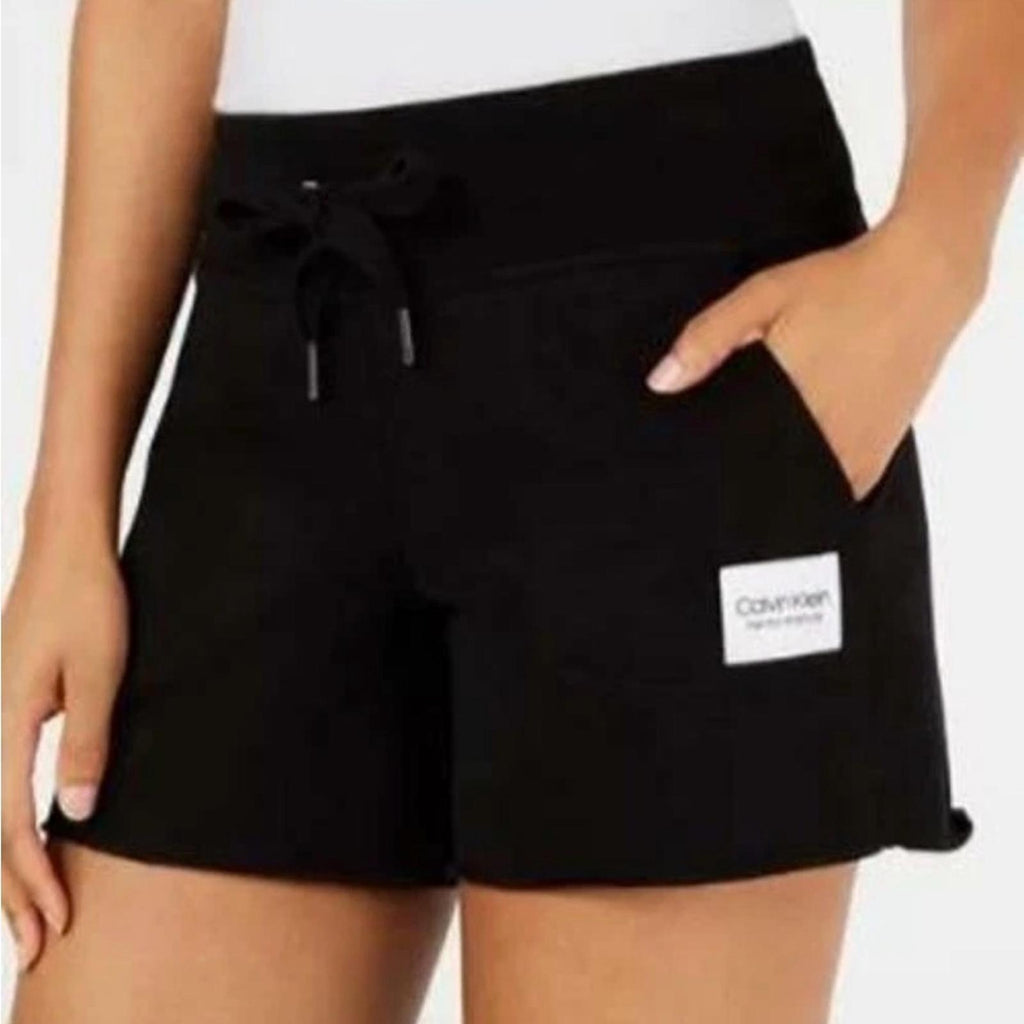 Calvin Klein Performance Ribbed Waist Shorts in Black, Size XL, NEW