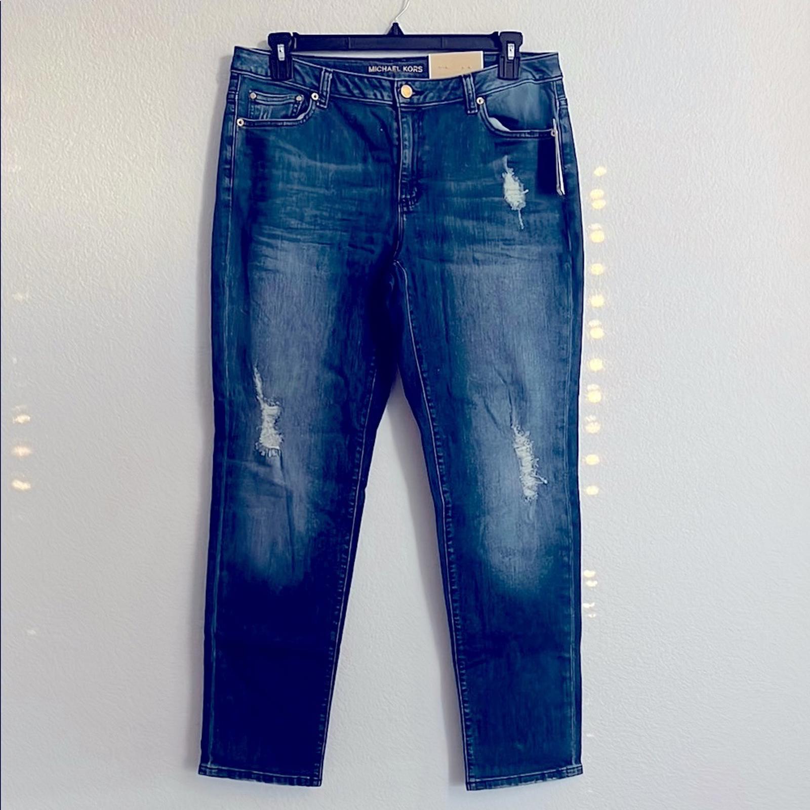 Michael Kors Straight Leg Jeans in Antique Wash, NEW, Size 12