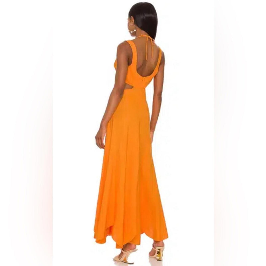 NEW Cult Gaia Eileen Waist Cutout Dress, Revolve Apricot, Size L New w/Tag