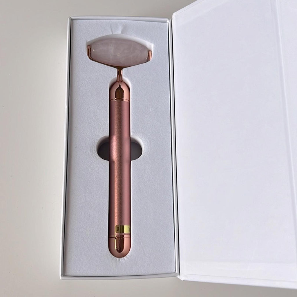 Solaris Laboratories NY Vibrating Rose Quartz Roller, Pink, New in Box