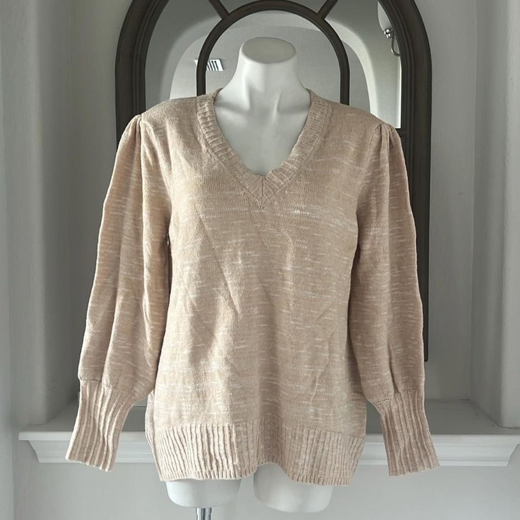 NIC+ZOE Evening Chill Sweater in Warm Sand, Size XL New w/Tag $138