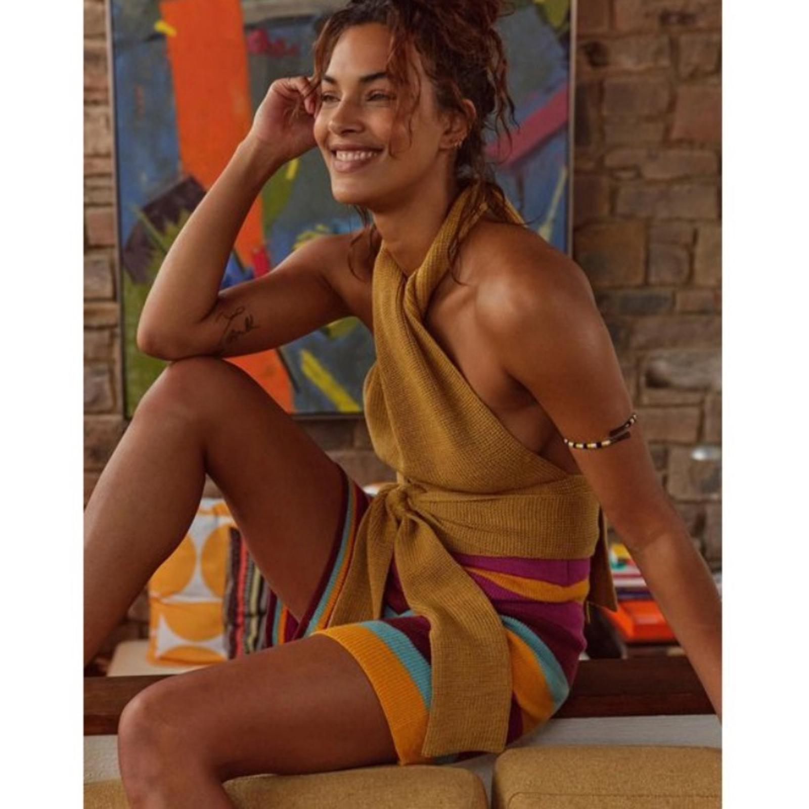Free People Orchid Sweater Tank, Knit Tie-Back Top in Purple Size S EXCELLENT!
