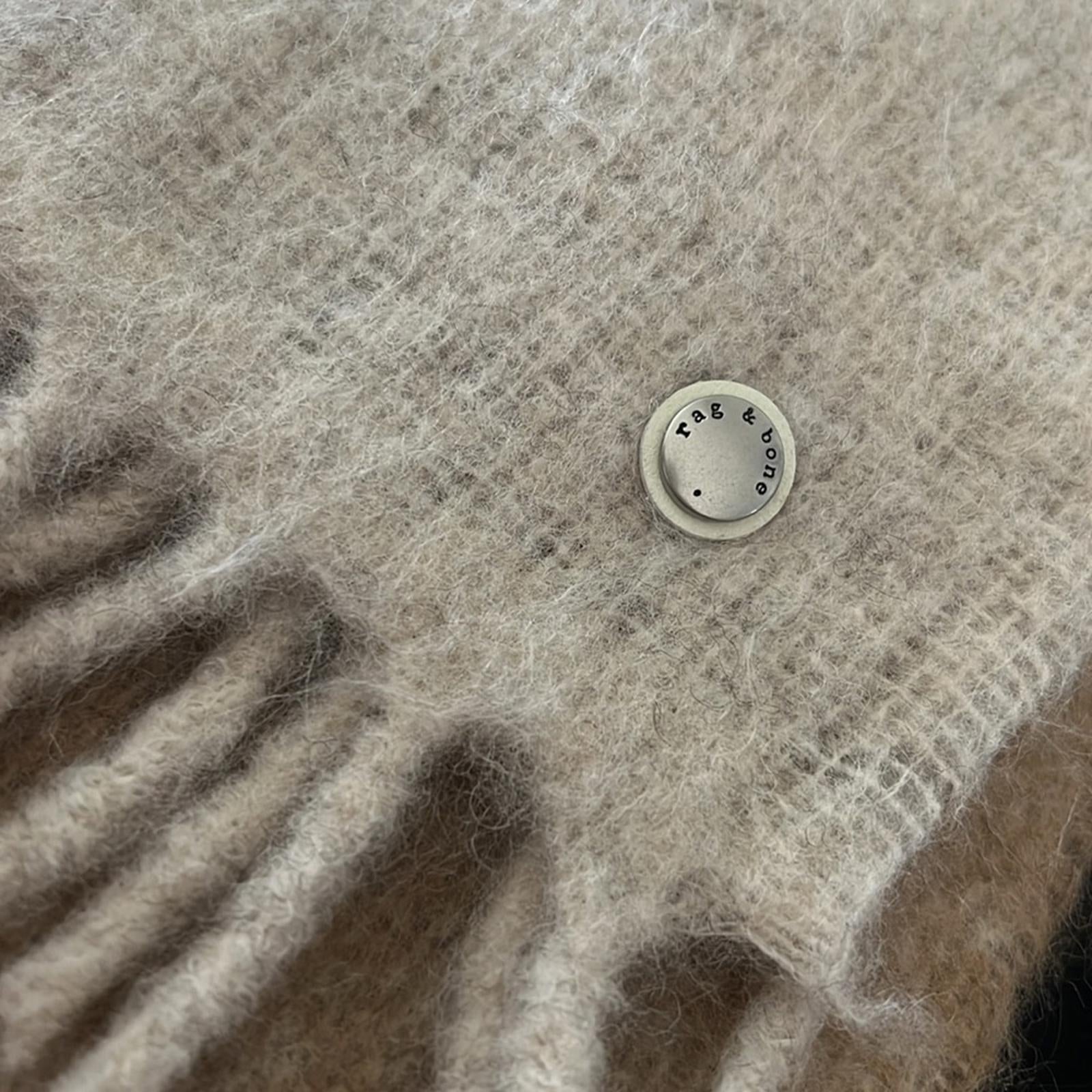 rag & bone Shire Ombré Fringe Scarf, Tan/Beige New w/Tag Retail $250