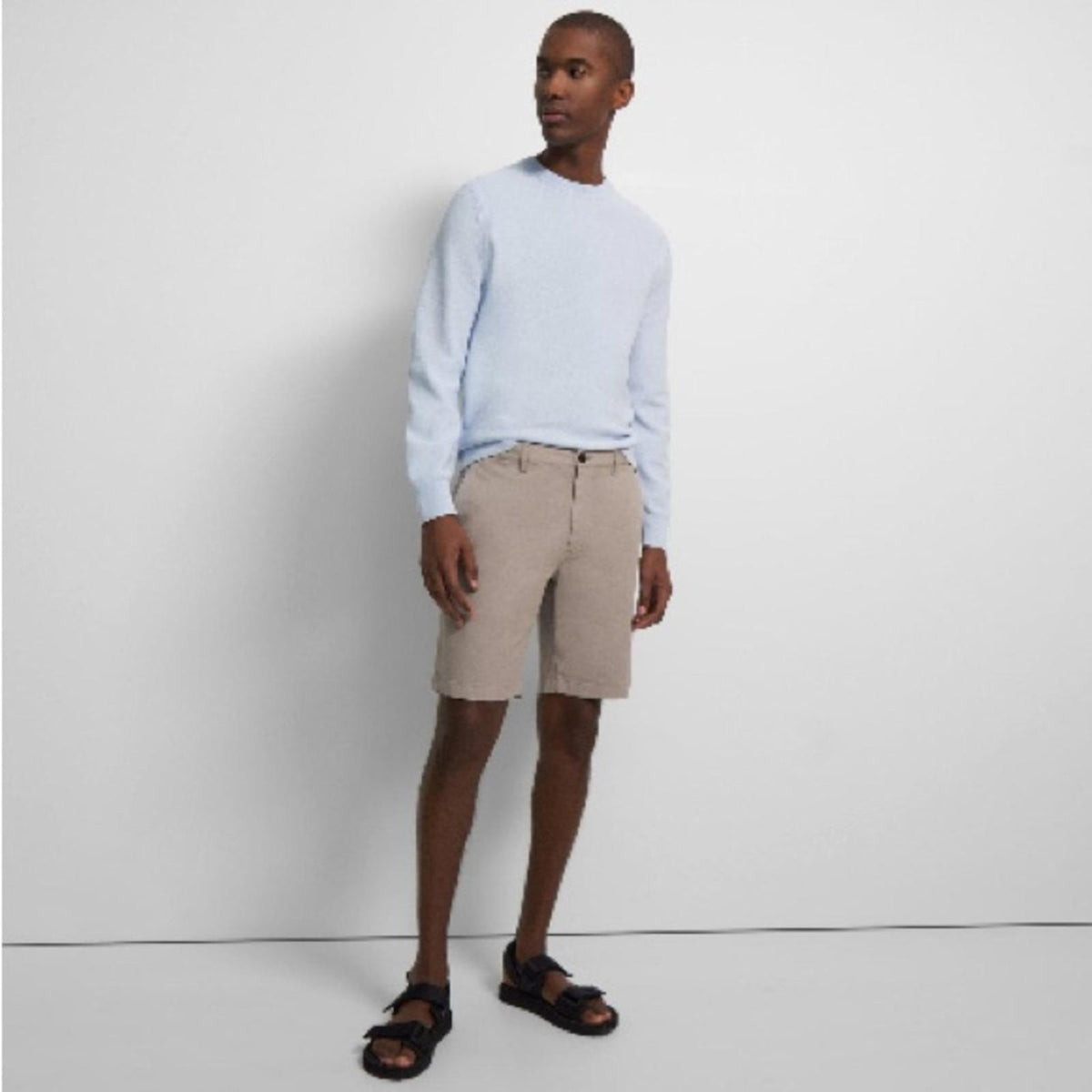 Theory Zaine Slim Straight 9" Shorts in Tapir/Tan, Size 36 NEW w/Tag