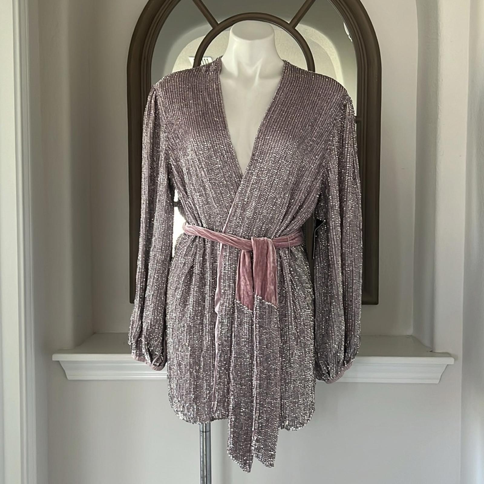 Retrofete Gabrielle Embellished Robe Mini Dress, Revolve XS New w/Tag SOLD OUT!